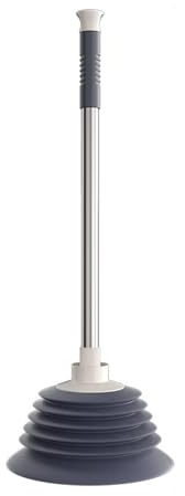 Pömpel Abfluss Gummi, Pümpel Saugglocke Abfluss Waschbecken 160mm Groß, Perfekter Abflussreiniger, für Sauber Toilette Badewanne oder Waschbecken verstopfte Rohre Werkzeug (grau)