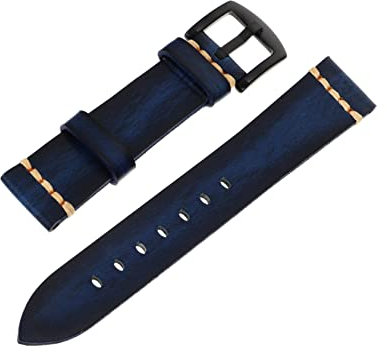 ANDRESLAD Uhrenarmband Aus Leder Vintage-uhren Für Herren Smartwatch Für Männer Herren Smartwatch Uhrenarmband Mit Schnellverschluss Uhren Ersatzband Herrenuhren Armbanduhr Blue Rindsleder