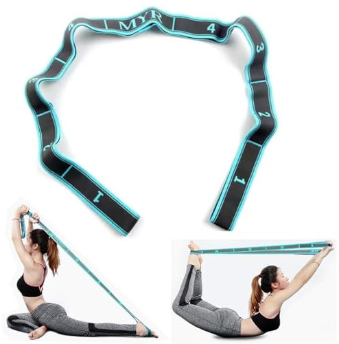 Sangle de Yoga, Band D'étirement de Yoga avec 9 Boucles, Band Elastique Sport, Yoga Stretch Bandes, Jambes Ceinture D'étirement des Ligaments, Sangle de Yoga Elastique pour Yoga, Fitness, Pilates