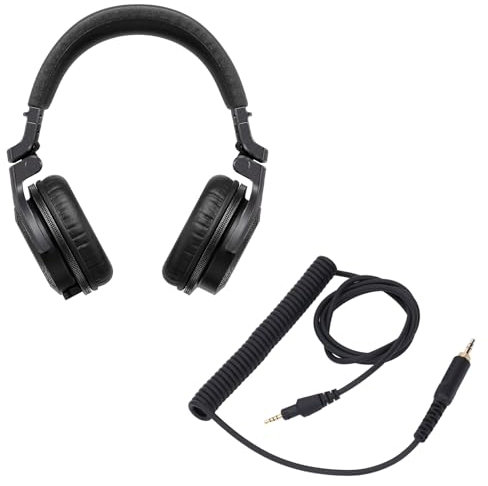 Coiled 2.5mm to 3.5mm Audio Cable, Replacement Headphone Wire for Pioneer DJ HDJCUE1 HDJCUE1BT HDJX5 HDJX7 HDJS7, Retractable Spring Cord Cable with 6.35mm Plug, 4ft to 6.6ft
