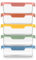 Ello Color Lock 5 Cup 10PC, 5 Pack Glass Meal Prep Sets Leak-Proof Glass Food Storage Containers with Airtight BPA-Free Plastic Lids, Dishwasher, Microwave, and Freezer Safe, Desert Festival