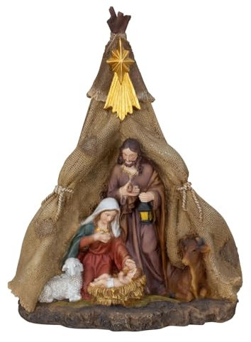MF Weihnachtskrippe mit Josef, Maria und Jesus, 21,6 cm, Polyresin