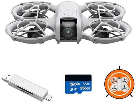 DJI Neo mit Zubehör, Mini Drohne mit Kamera 4K, 135g Selbstfliegende Drohne, Follow me funktion, Handstart, KI-Motivverfolgung, QuickShots