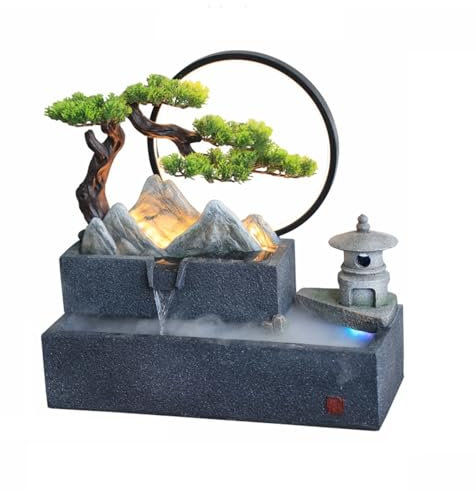 Rilassamento Fontana for il relax da interno con decorazione da tavolo a forma di ruota Feng Shui per ufficio