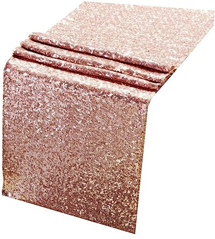 HOLIDYOYO Runner Da Oro Rosa Paillettes Tovaglia Per Decorazioni Matrimonio Copritavolo Per Eventi Speciali