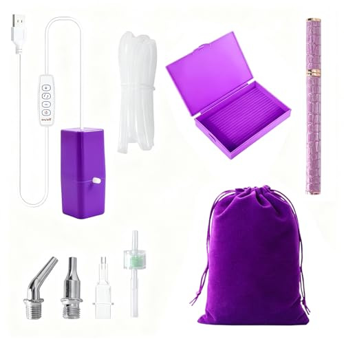 Lunaanda Stylo d'art Diamant Électrique, Stylet à Aspiration pour Diamant Painting Rechargeable, Peintre Electrique pour Peinture aux Diamants, pour Artisanat DIY (Violet)