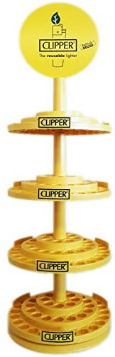 Expo Clipper Original CLIPPER Display | Expo mit Schwenkdeckel für Großfeuerzeuge | 4 Etagen 192 Plätze