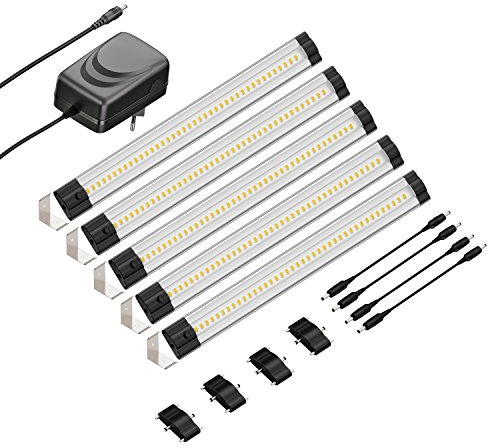parlat LED Unterbau-Leuchte SIRIS Eckmontage flach je 30cm je 368lm warm-weiß 5er Set