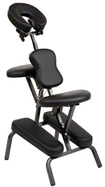 Bc-elec BC001-BLACK Schwarzer faltbarer und tragbarer Massagestuhl und Tattoo + Tragetasche