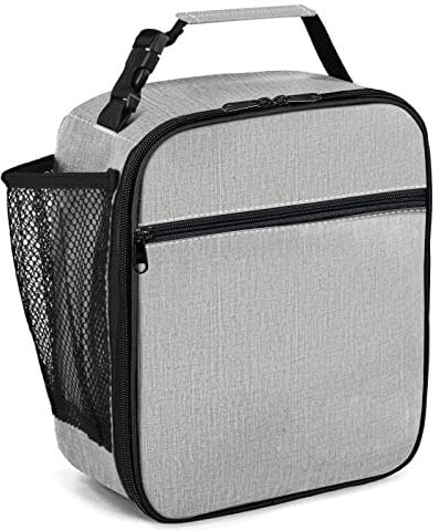 IWTTWY Insulated Lunch Bag Camo Cooler Bag Portable Carrying Lunch Box Bag for Boys Girls Women Men to School Office Outdoor (Grey)