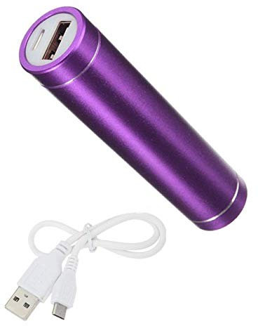 Shot Case External Battery Charger for Nokia 7.2 Universal Power Bank 2600 mAh with USB/Mirco USB Cable for Phone (Purple)