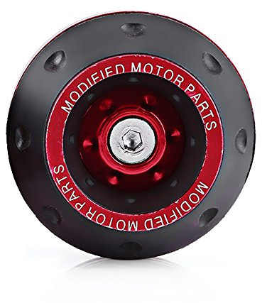 Motorcycle Frame Sliders, CNC Aluminum Front Fork Wheel Frame Sliders Motorbike Falling Scooter Moped (Red)