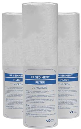Desineo Lot de 3 Cartouches Anti-sédiment 20 microns pour Porte Filtre 9-3/4-10 Pouces