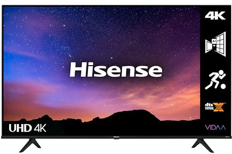 HISENSE 65A6GTUK (65 Inch) 4K UHD Smart TV, with Dolby Vision HDR, DTS Virtual X, Youtube, Netflix, Freeview Play and Alexa Built-in, Bluetooth and WiFi (2021 NEW), Operating System VIDAA