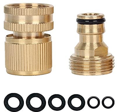 Brass Garden Hose Tap Connector - 3/4 Hose MaleThreaded Tap Connector & Hose Female Quick Connector Adapter,Brass Connector Fittings,Garden Irrigation Accessories Car Wash Pipe Fittings