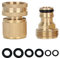 Brass Garden Hose Tap Connector - 3/4 Hose MaleThreaded Tap Connector & Hose Female Quick Connector Adapter,Brass Connector Fittings,Garden Irrigation Accessories Car Wash Pipe Fittings