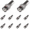 BRIEFCEC BNC Steckeradapter RG59/RG6 Adapter, CCTV Koaxialkabel BNC Adapter mit Messingstift SDI Adapter für CCTV, Video, SDI Koax Stecker (Adapter-1, 10Stü, Silber)