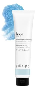 philosophy hope in a jar instant glow peeling mousse - with pineapple extract & witch hazel delivers instantly glowing skin and even texture through exfoliation and enzymatic complex - 2.5 fl oz