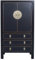 Fine Asianliving Chinesischer Schrank Onyx Schwarz B63xD38xH110cm - Orientalische Möbel Asiatische für Wohnzimmer, Schlafzimmer