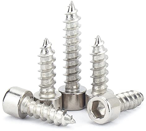 CONPHERON 8,8 Grad Kohlenstoffstahl Innensechskant Blechschrauben Holzschrauben Vernickelte Innensechskant Zylinderschrauben M4×16mm, 50 Stück