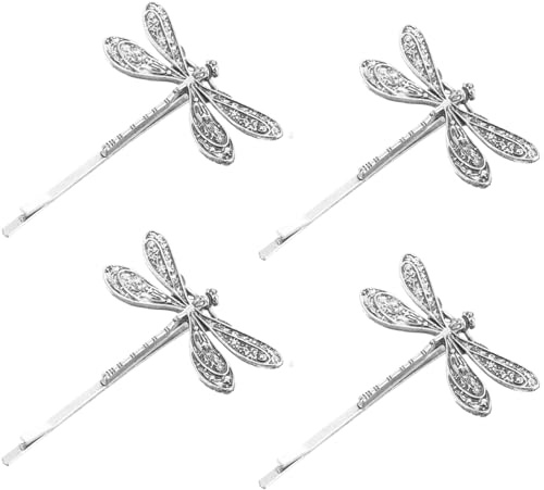 LALAFINA Libellen Haarspangen Set 4 Stück Vintage Stil Retro Haarklammern Für Frauen Mädchen Kinder Elegante Haarklammern Für Hochzeit Party Alltag