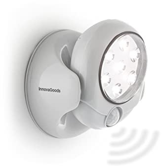 InnovaGoods Lampada LED sensore di movimento Lumact 360º, con luce LED a 360 gradi e design compatto. Luce notturna ideale per casa e ufficio - (193 caratteri)