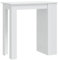 vidaXL Bartisch mit Regal Bartresen Stehtisch Tresentisch Bistrotisch Küchentisch Loungetisch Tisch Hochglanz-Weiß 102x50x103,5cm