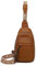 OBC Damen Bodybag Sling Tasche Rucksack Gürteltasche Crossbag Crossover Schultertasche Crossbody Brusttasche Umhängetasche Cognac