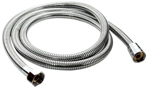 Tubo flessibile per doccia, 1,5 m, tubo flessibile per doccia, in acciaio inox, cromato