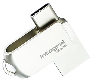 Integral Unidad Flash 256GB 360-Dual USB 3.2 Gen 1 Tipo A & USB-C - Transferencias de 5Gbps - Plug & Play - Compatible con PC, portátil, Smartphones, iPhone 15/16, MacBook Pro/Air y iPad Pro