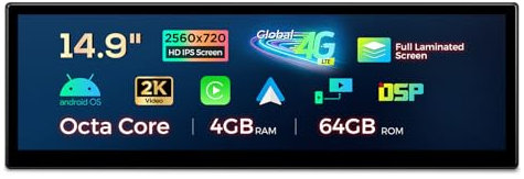XTRONS 14.9 Zoll 2K IPS Android 14 Autoradio Octa Core 4GB 64GB 4G LTE Car Play Android Auto Bluetooth GPS WLAN Optional DAB OBD TPMS DVR AHD Kamera Für BMW 3er E90 E91 E92 E93 M3 CCC System