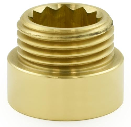 Hot Flow | 10mm Rigid Radiator Valve Extensions 1/2 inch BSP – Unlacquered Brass (Pair)