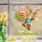 Wandtattoo Loft Fensterbilder Frühling Selbstklebend Ostern Hase & Karotten Motiv – A3 Bogen, Wiederverwendbar – Deko Frühling, Frühlingsbild Fenster, Fensterdeko Frühling, Fensterbild Ostern