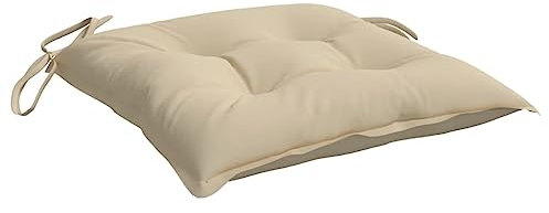 vidaXL Lot de 4 Coussins de Palette, Galette de Siège Imperméable, Coussin de Jardin, Décoration d'Extérieur Terrasse, Beige 50x50x7 cm Tissu Oxford
