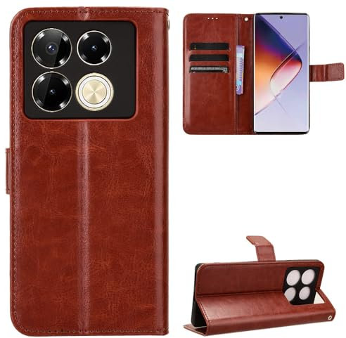 BellaCase Infinix Note 40 Pro 5G/40 Pro Plus 5G Coque [Étui Portefeuille] [Fonction Support] [Slots pour Cartes] Compatible avec Le Smartphone Infinix Note 40 Pro 5G/40 Pro Plus 5G(Marron)