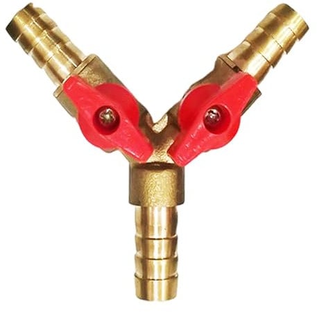 TYGFRT 1-Piece Y Three-Way Valve, Hose Connector, Water Pipe Diverter, Hose Connection Accessories, Suitable for Air Pipes, Water Pipes, Liquefied Natural Gas and Gas Valves