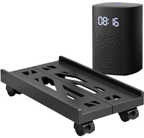 PC Stand Computer Tower, Adjustable Computer Tower Stand, Mobile CPU Stand Adjustable, Computer Case Holder with 4 Caster Wheels, PC Trolley Stand for Floor HomeOffice Under Desk, black