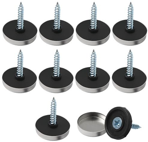 Viti a specchio da 16 mm con tappi, 10 set di chiodi in acciaio inox a specchio con rondelle, raccordi per mobili per tavoli, piastre da bagno, armadi