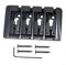 Chevalet de basse pour guitare basse électrique 4 cordes en forme de L Noir