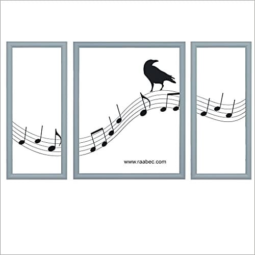 RAABEC Triptychon Bilderrahmen Größe 50x80cm / 80x50cm Farbe Grau, Pastell Grau, ideal für Malen nach Zahlen Triptychon Bilder von Schipper oder Ravensburger