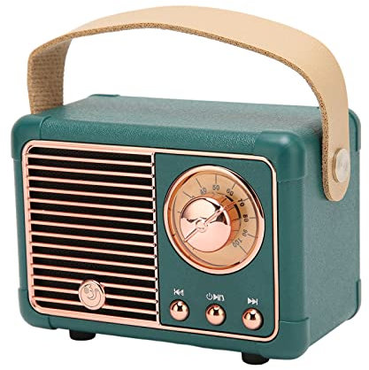 JTLB Vintage Retro Bluetooth Speaker Wireless Mini Stereo Sound Rich Bass, Retro Portable Speaker for IPhone,Android Devices and Tablet