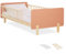 Homestyle4u 2803, Kinderbett 90x200 mit Rausfallschutz, Matratze & Lattenrost Apricot Natur Massivholz Kleinkindbett Gitterbett Bett Kinder