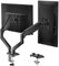 WALI Dual Monitor Stand for 17-32 inch Computer Screens, Dual Monitor Arms for 2 Monitors Holds up to 10 kg, Height Adjustable Gas Spring Dual Monitors Mount, VESA 75x75/100x100mm (GSMP002N), Black