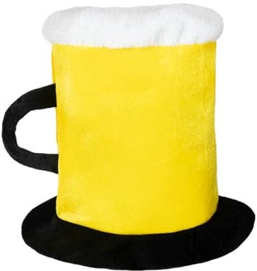 Funidelia | Gorro de jarra de cerveza para hombre y mujer Tirolés, Bávaro, Oktoberfest, Alemania - Accesorios para adultos, accesorio para disfraz - Amarillo