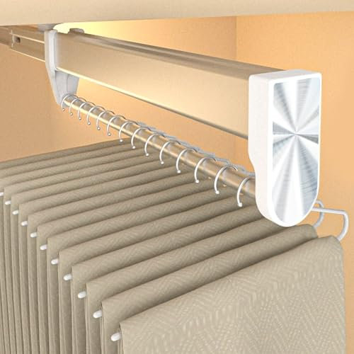 JGCJGG Tringle Penderie Extensible 292mm, Porte Cintre Coulissant en Acier INOX, Tringle Dressing Extensible 35-55cm, Porte Manteau Coulissant Charge de 25 KG, pour Vêtement Habit Manteau Placard