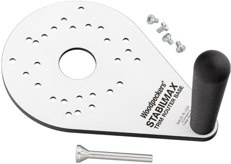 Woodpeckers StabilMax Trim Router Base, Phenolic, USA Made, Universal Compact Router Base Compatible with Porter Cable Style Routers - SMTROB-M-23