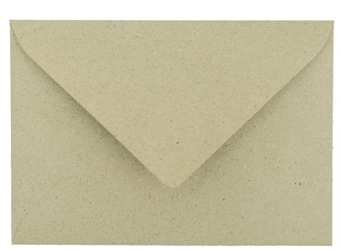 Kuvertwelt DIN C6 Briefumschläge 162 x 114 mm, Nassklebung, Graspapier | Hochwertige Papierumschläge mit Nassklebung im 25er-Pack für Zuhause, Büro, Hochzeiten, Geburtstage und Grußkarten.