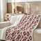 Wajade Böhmische Kuscheldecke Rhombus Flauschige Fleecedecke Winter Warme Plüschdecke Luxuriöse Kunstfelldecke Weiche Decke für Bett Couch - Braun 153 * 203