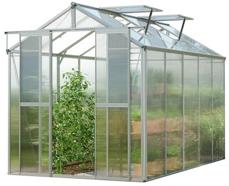 GFP Gewächshaus Picco 5 Aluminium-Rahmen 179 x 322 cm 6 mm Polycarbonat Platten