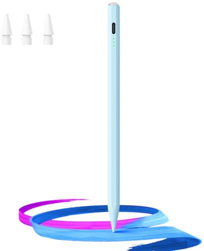 HSTT Pencil for iPad - 2018-2025 13 Minutes Fast Charging, Palm Rejection,Tilt Sensitivity, Stylus Pen Compatible with iPad Pro 11/12.9/13, 11/10/9/8/7/6th Gen, Air 3-7, Mini 5/7 Blue